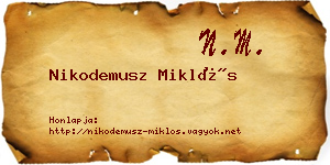 Nikodemusz Miklós névjegykártya